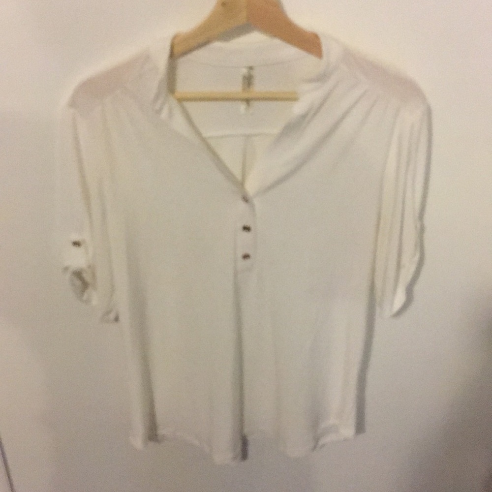 White 3/4 sleeve blouse